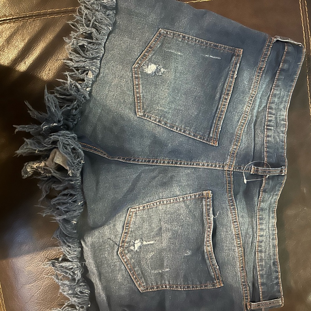 Frayed Denim Shorts